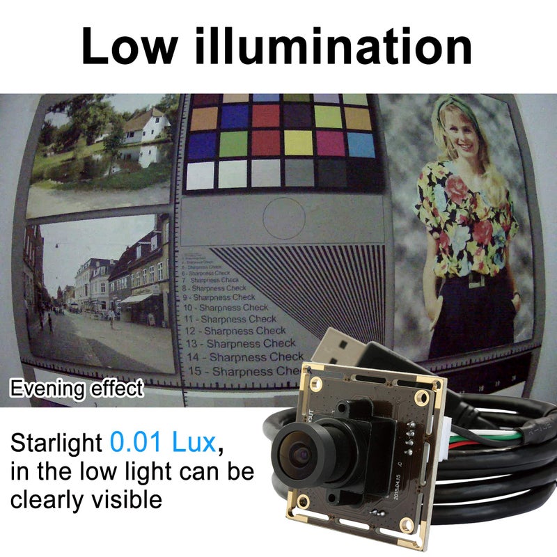 ELP 1.3megapixel Low Illumination Wide Angle USB Camera Module with 2.1mm Lens for Computer 0.01lux Day Night Vision Mini UVC USB2.0 Video Webcam Board 960P Embedded PC Camera for for Computer, Laptop - Image 4